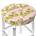 thumbnail image 3 of Susaid Pears And Flower Print Elastic Bar Stool Cover Personalized Washable Stool Cover for Barbershop Home Bar Kitchen-12 inch, 3 of 7