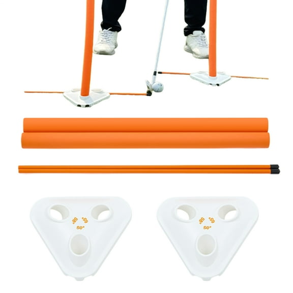 Golf Swing Trainer Adjustable Angle Golf Swing Correction Path 3-way Indicator Stick Swing Plane Triangle Plate For Golf Swing Aid