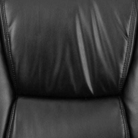Flash Furniture - Hercules  Contemporary Leather/Faux Leather Big & Tall Side Chair - Upholstered - Black