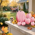 thumbnail image 4 of DAMAI 7 Pcs Assorted Sizes Fall Artificial Pumpkins,Harvest Pumpkins Faux Foam Pumpkins,Outdoor Faux Fake Foam Pumpkins for Fall Harvest, Halloween, Thanksgiving, Wedding, Table, Home Decor, 4 of 7