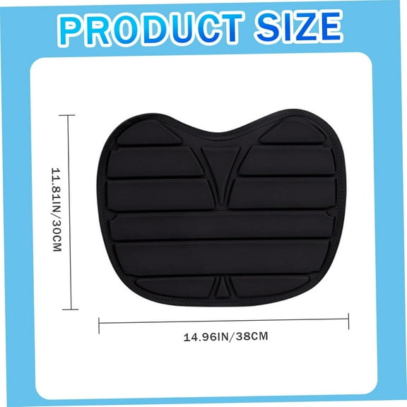 Kayak Seat Cushion Waterproof, Canoeing Seat, Detachable Black Kayak Seat Pad Cushion, Non-Slip Ergonomic EVA Seat Cushion Paddling for Kayak Canoe Fishing Boat, Black
