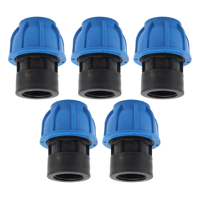 5PCS Accesorios De Plomería Kit De Acoplamiento De Conector Rápido De Tubería De Agua Con Rosca Hembra, Plástico PE Para Tuberías PPR, PE, PVC, Alto Rendimiento, Resistente A