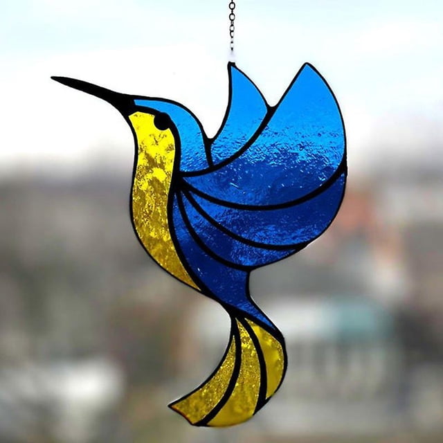 Colibrí Suncatcher Jardín Colgante Vidrio Ucraniano Colibrí Acrílico Colgante ShuxiuWang 8390606314734