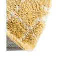thumbnail image 5 of Unique Loom Rabat Shag Collection Area Rug - Geometric (8' Round Yellow/Ivory), 5 of 7