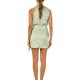 thumbnail image 4 of Mini Vestido de Mujer, Elegante Vestido de Verano de Cuello Tortuga sin Mangas y Cintura Atada para Fiesta Club Nituyy Vestido de tirantes de satén, 4 of 5
