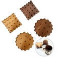 thumbnail image 6 of 1Pc Solid Wood Biscuit Shaped Coaster Set Insulation Pad And Mat For Home Table Decoration And Accessories Gift For Friends, 6 of 8
