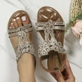 thumbnail image 4 of Xunlbb Clearance Sale Sandals! Bohemian Women Flats Wedge Heel Open Toe Comfortable Shoes Roman Sandals, 4 of 6