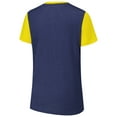 thumbnail image 3 of Women's G-III 4Her by Carl Banks Navy Michigan Wolverines Racer Crewneck Ringer T-Shirt, 3 of 3