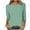 04-Mint Green, variant on Women's 3/4 Sleeve Summer Tops Casual Loose Round Neck Summer Tops Basic Tees Shirts Tunic Blouse Purple S