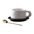 thumbnail image 1 of Taza de Café de Cerámica Cuchara Dorada Creativa con Posavasos con Asa Artículos de Café con Blanco, 1 of 9