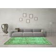thumbnail image 3 of Ahgly Company Indoor Square Oriental Turquoise Blue Traditional Area Rugs, 5' Square, 3 of 4