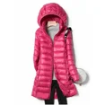 thumbnail image 7 of Women Down Jacket Long Ultra Light Thin Coat Autumn Winter Casual Puffer Jacket Slim Hooded Parka Coat Loose Fit female clothes, 7 of 7