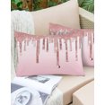 thumbnail image 4 of Waterproof Outdoor Throw Pillows with Inserts 12"x20", Pink Glowing Fluid Soft Decorative Pillowcases for Couch Bedroom, Romantic Modern Droplet Pillow Covers for Sofa Living Room, 4 of 8
