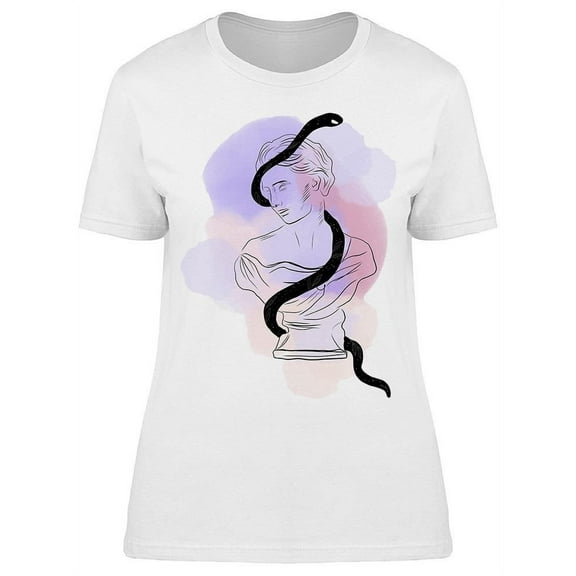 Roman Antique Sculpture Snake T-Shirt Women -Image by Shutterstock, Female Medium