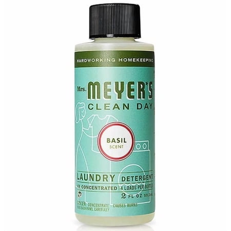 RIVEN- Mrs Meyers Laundry Detergent 4X Concentrated Basil Scent - 2 Oz - Pack Of 2