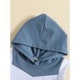 thumbnail image 4 of FOCUSNORM Infant Boys Summer Clothes Outfits Contrast Color Hooded Sleeveless Tank Tops and Solid Color Shorts 2Pcs Suit, 4 of 9