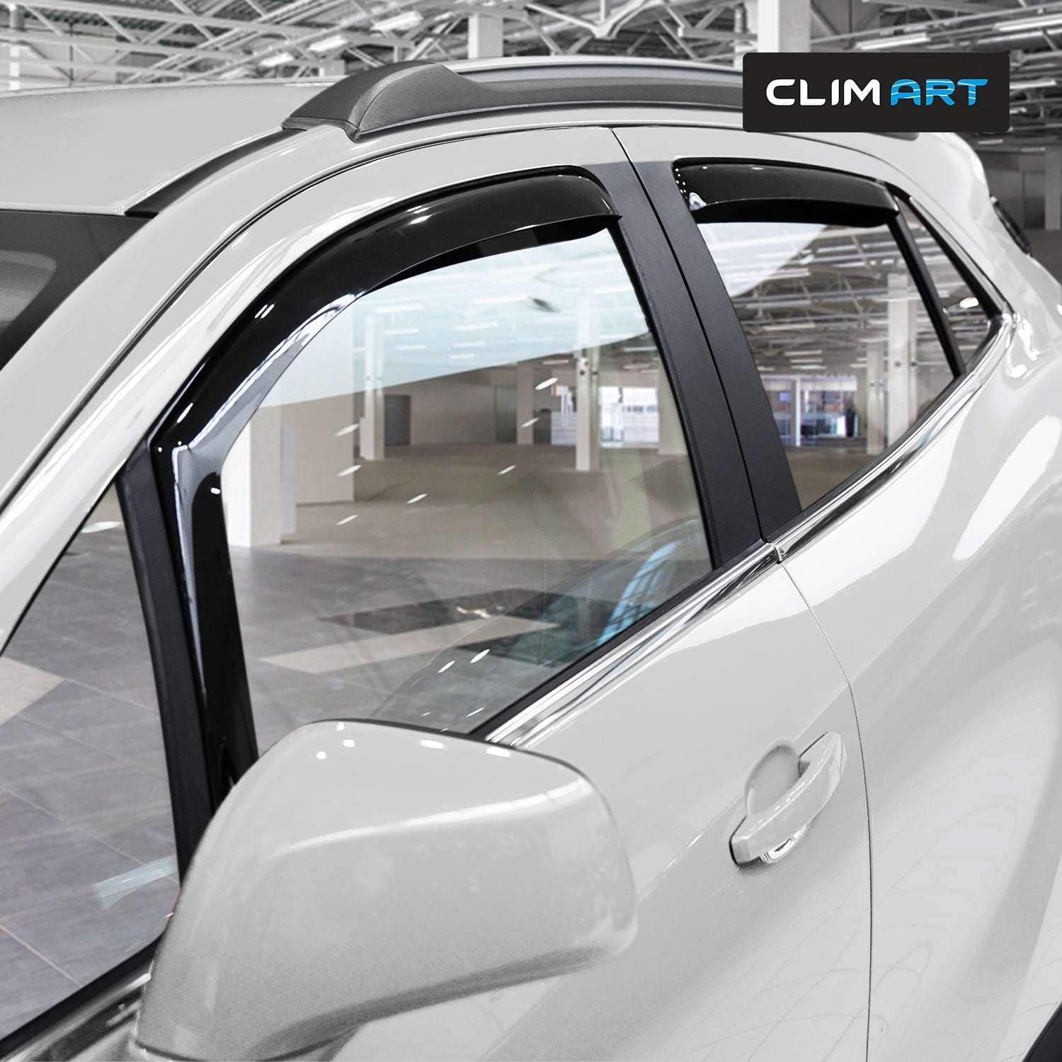 CLIM ART in-Channel Incredibly Durable Rain Guards for Chevrolet (Chevy) Trax 2014-2022/Buick Encore 13-22, Original Window Deflectors,Vent Deflector,Vent Window Visors,Car Accessories,4 pcs-615084LP