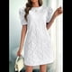 thumbnail image 4 of Vestido Corto Bohemio de Verano con Mangas Abullonadas y Estampado Floral para Mujer, Cintura Alta L, 4 of 7