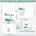 50 Set Funeral Thank You Cards with Envelopes and Stickers Thank You