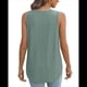 thumbnail image 5 of Camiseta de Tirantes de Verano para Mujer, con Bordado de Ojales, Sin Mangas, Cuello en V, Holgada, Informal, 2025 Verde M, 5 of 6