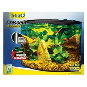 Tetra Crescent Acrylic Aquarium Kit 5 Gallons, Curved-Front Tank with LEDs