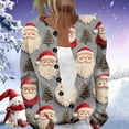 thumbnail image 2 of KHONTS Christmas Cardigan Sweaters for Women 2025 Funny Xmas Open Front Button down Cardigans Long Sleeves Coat 01-Grey XXXXL, 2 of 4
