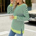 thumbnail image 6 of hxobax Women Oversized Sweatshirt Striped Color Block Pullover Long Sleeve Crew Neck Y2K Shirts Tops, 6 of 7