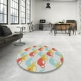 thumbnail image 3 of Ahgly Company Indoor Rectangle Patterned Orange Salmon Pink Novelty Area Rugs, 6' x 9', 3 of 6