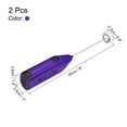 thumbnail image 2 of Uxcell Electric Tumbler Stirrer, Handheld Mini Mixer Battery Operated Stirring Mixing Purple, 2pack, 2 of 6