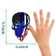 thumbnail image 3 of Calcomanías para coche NIUBIPRO con forma de calavera reflectante con la bandera de EE. UU., 3 of 7