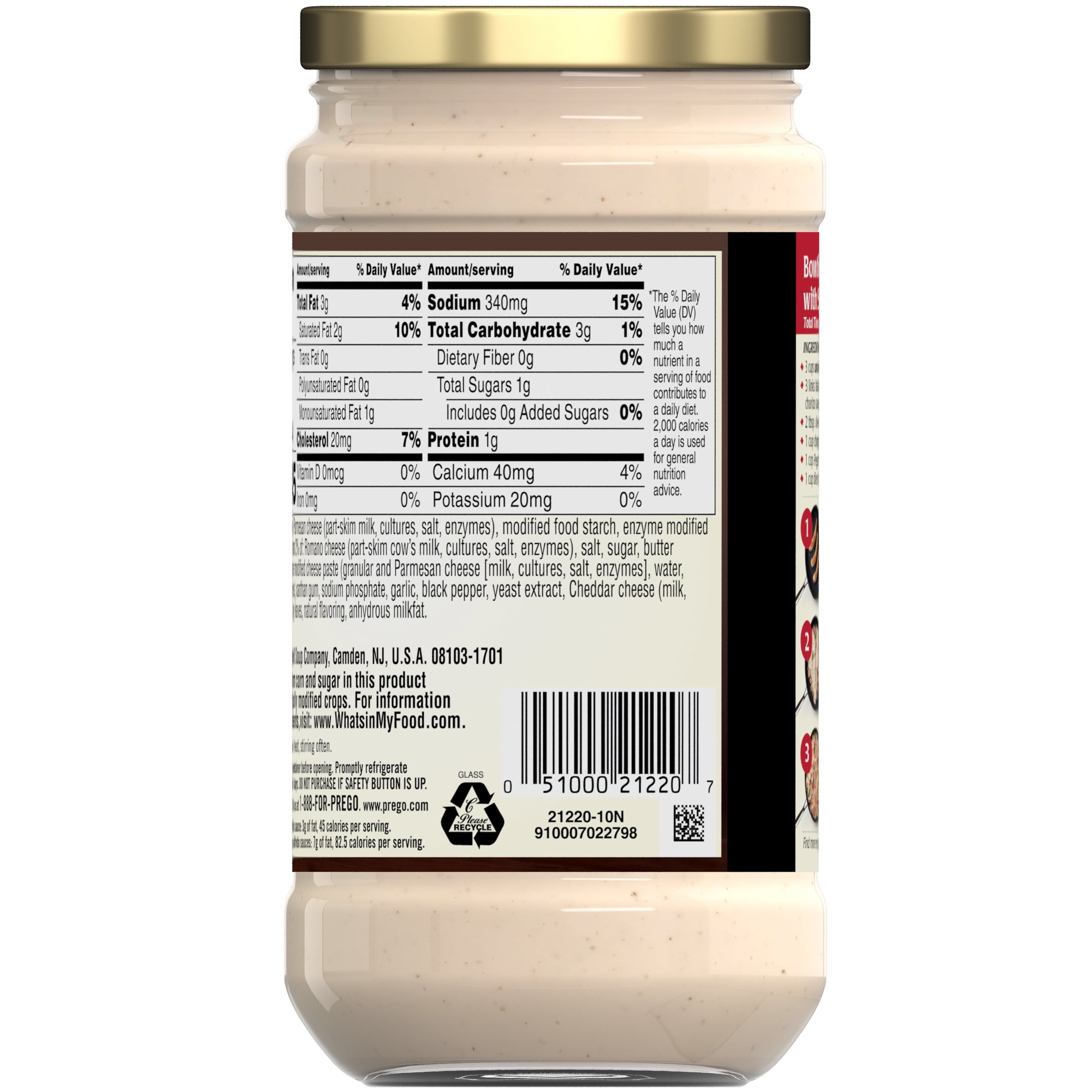 Light Alfredo Sauce Nutrition Facts Besto Blog
