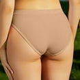 thumbnail image 4 of vigerkar Cotton Underwear for Women Sexy Low Rise Ribbed Hipster Breathable Soft Womens Bikini Panties Cheeky 2025 Beige, M, 4 of 6