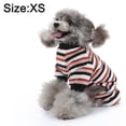 thumbnail image 2 of Perrito cuadrúpedo cuello alto camisa a rayas de colores suave pijama de cachorro, 2 of 5