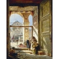 thumbnail image 2 of Gustav Bauernfeind 20x24 Black Ornate Framed Double Matted Museum Art Print Titled: The Gate of the Great Umayyad Mosque, Damascus (1890), 2 of 5
