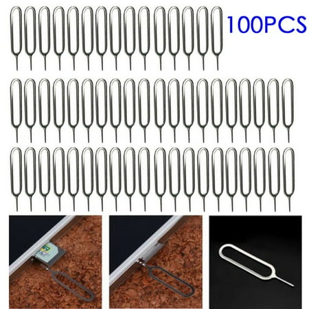 

100Pcs Eject Sim Card Tray Open Pin Needle Key Tool For Universal Mobile Phone