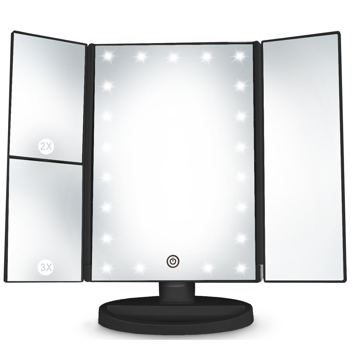 Makeup Vanity Mirror Magnifying With 21 LED Lights, Cosmetic Standing 