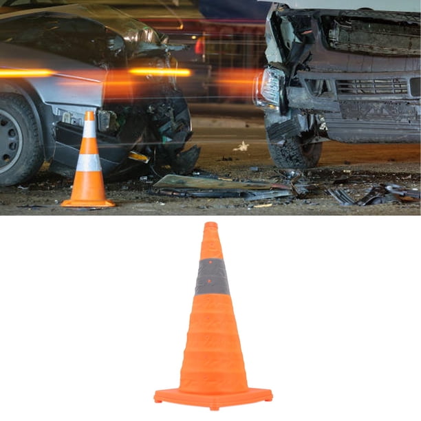 Cono de seguridad para el tráfico de automóviles cono de seguridad para el tráfico plegable telescópico compacto luminoso resistente al calor para la práctica de conducción ANGGREK Otros