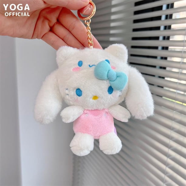 Muñeco de peluche de dibujos animados de Sanrios, juguete Kawaii My Melody, Kuromi, Cinnamoroll, Kt, gato, Purin, perro, peluche, lindo, colgante de peluche, 10cm