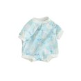 thumbnail image 2 of FEORJGP Infant Baby Girls Boys Easter Clothes Kids 0-18M Newborn Short Sleeve Bodysuits Crew Neck Rompers Flower Rabbit Print Casual Jumpsuit Loose Casual Clothes for Summer, 2 of 9