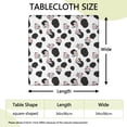 thumbnail image 2 of White Cow Black Spot Pattern Square Fitted Tablecloth with Elastic Edge,Square Table Cover,Washable Elastic Table Cover for Home Kitchen Party Decor 34"x34", 2 of 6