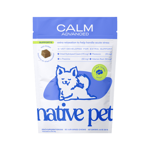 Native Pet Anxiety & Stress Support Chew Supplement for Dogs, 60 count