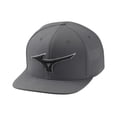 thumbnail image 1 of Gorra de béisbol Mizuno Tour Flat Snapback para mujer, color carbón oscuro, 1 of 1