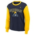 thumbnail image 2 of Women's-Nike  College Navy Michigan Wolverines Boxy Long Sleeve T-Shirt, 2 of 3