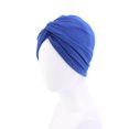 thumbnail image 4 of Turbante de estilo étnico, gorro cruzado de algodón de imitación, gorro de quimioterapia, gorro envolvente, 4 of 6