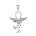 thumbnail image 2 of ANKH WITH EYE OF HORUS PENDANT NECKLACE IN STERLING SILVER :  Pendant with 16" chain, 2 of 3