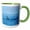 Green/White, variant on 3drose, Nw Hawaiian Islands, Spinner Dolphin - Us12 Rja0030 - Rebecca Jackrel, 11oz Two-tone Blue Mug