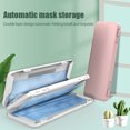 thumbnail image 4 of Caja de almacenamiento portátil para mascarillas con espejo, caja de doble capa, caja de almacenamiento para aretes a prueba de agua y polvo, 4 of 9