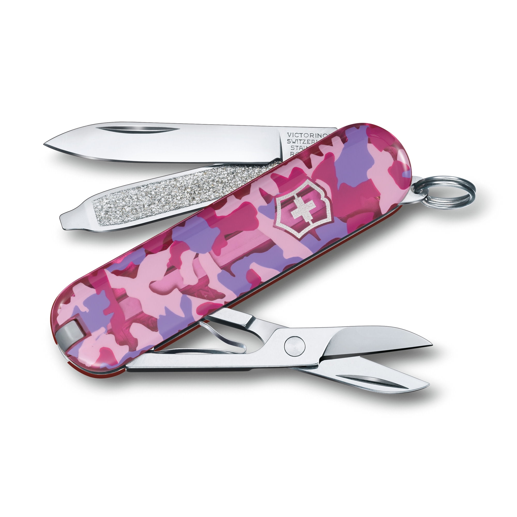 Victorinox Swiss Army Classic SD 7 Function 58 mm Pink Camouflage Pocket Knife 0.6223.T5R2X3