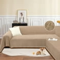 thumbnail image 4 of HDCAXKJ Washable L Shape Sofa Covers Reversible Sectional Couch Covers Corner Sofa Slipcovers Blankets Sofa Cover for Living Room Home Decor,91"x252",Coffee, 4 of 10