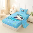 thumbnail image 2 of Castle Fairy Sport Soccer Twin Sheets 3pcs, Blue Ice Cream Drip Bedding,1 Fitted Sheet, 1 Flat Sheet and 1 Pillowcase, 2 of 6